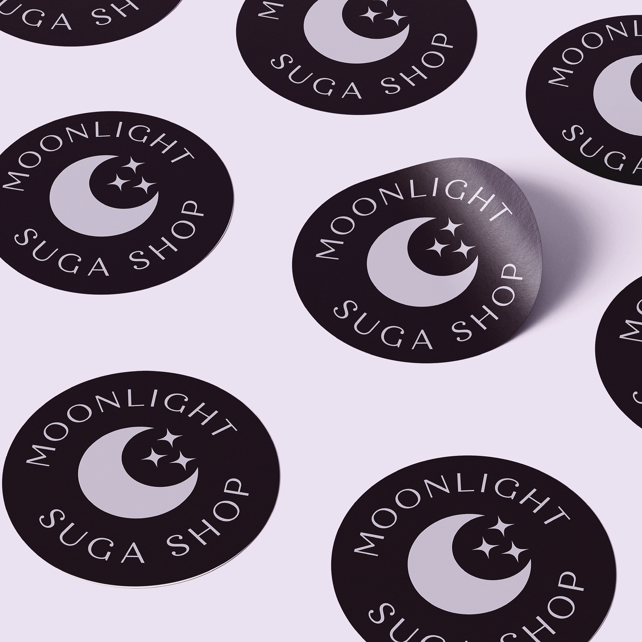 moonlight suga shop sticker kate chambers creative